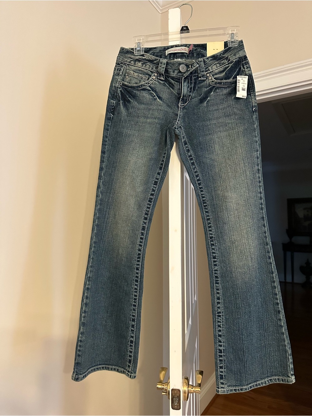 Aeropostale Women's Faded Blue Flare Jeans